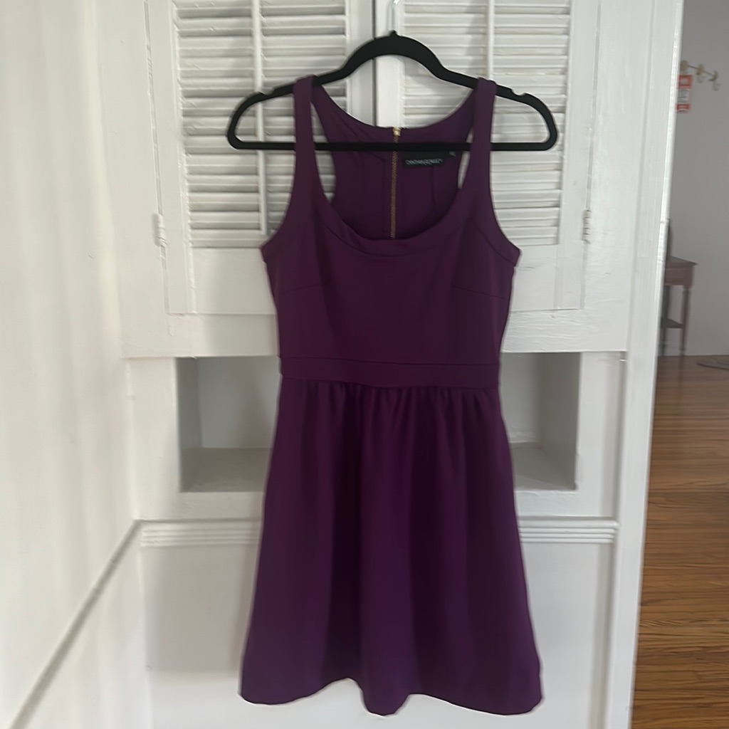 Cynthia Rowley Purple Sleeveless Dress W/Pockets, Size Small